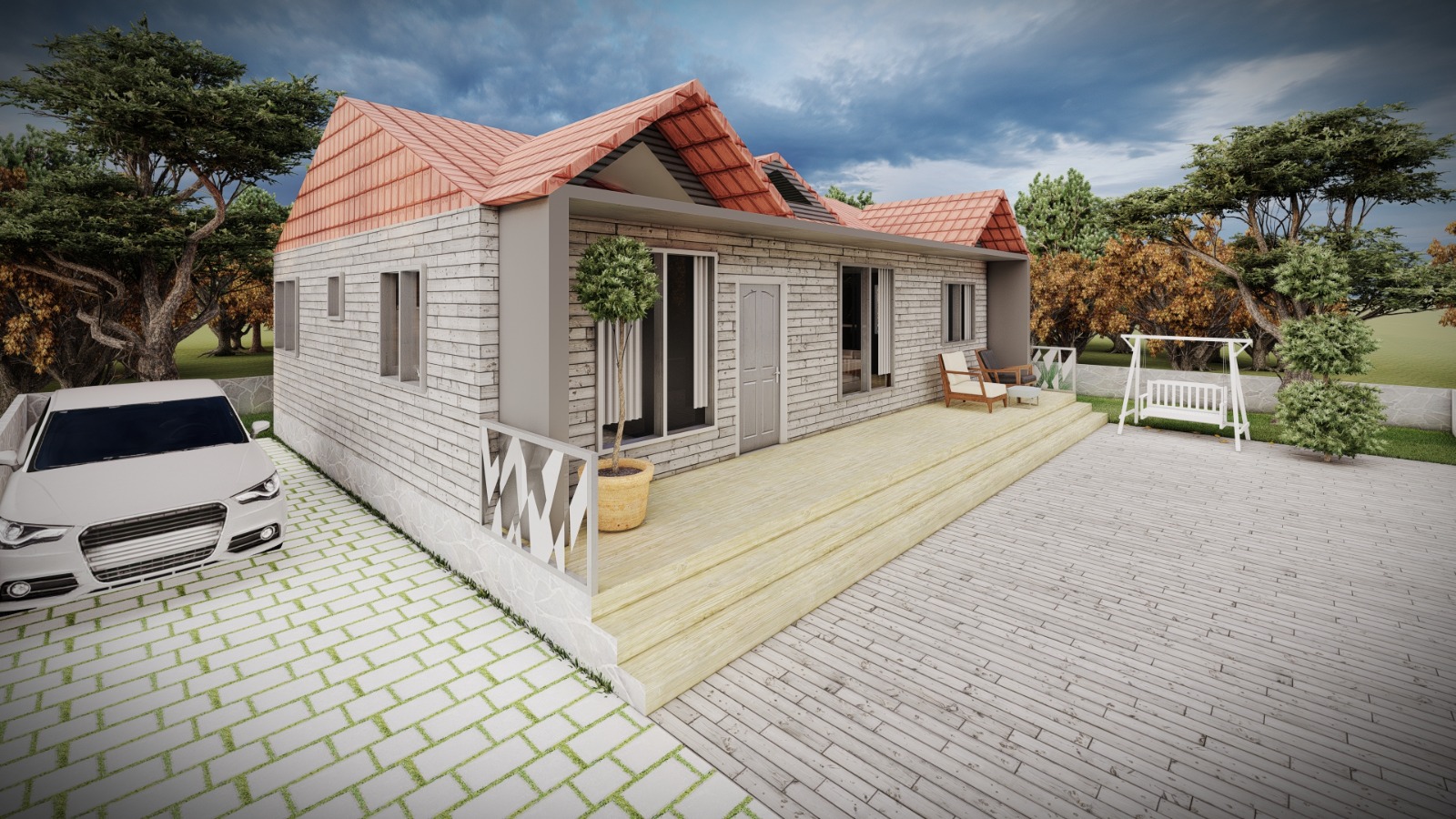 113m2 3+1 Prefabrik Ev